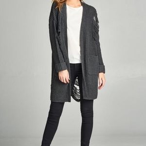 NWT Active USA Covet Distressed Cardigan